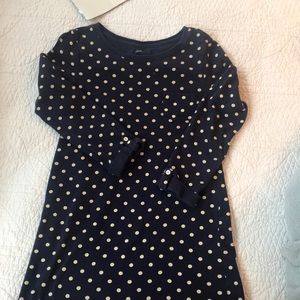 Adorable girls polka dot cozy heavy cotton dress